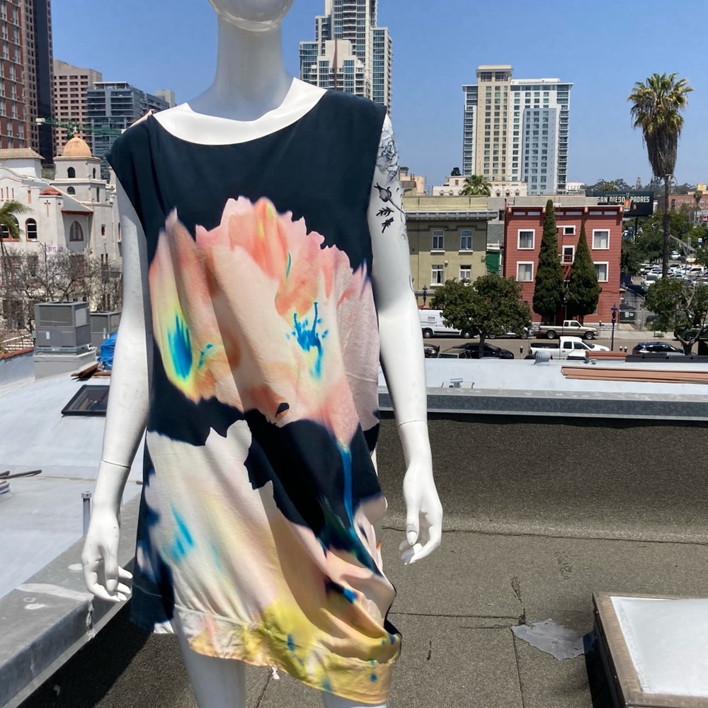 All Saints Rare Asymmetrical Silk Dress (Reversible)